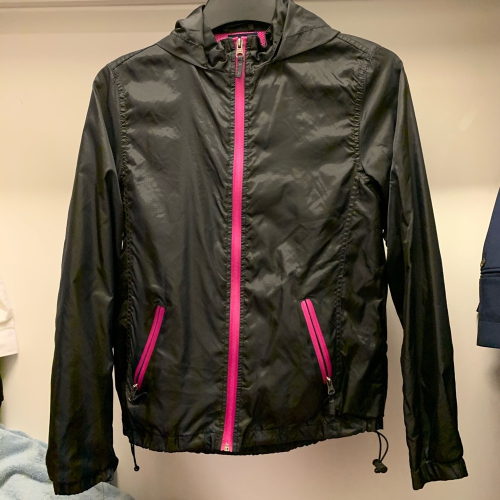 NEW Faded Glory Full Zip Rain Jacket with Hoodie